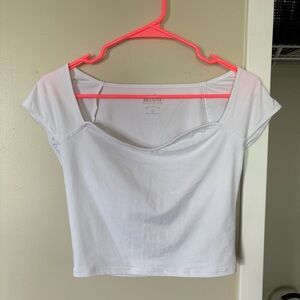 Hollister White Crop T-shirt